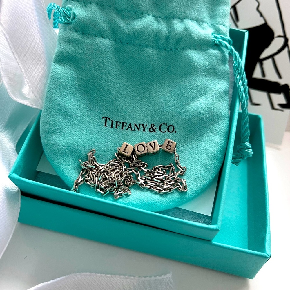 Tiffany&Co. LOVE Block Letter Bead Necklace